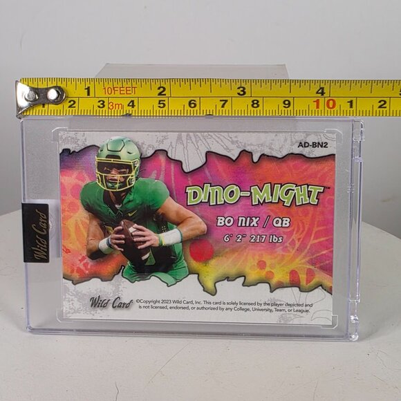 BO NIX 2023 Wild Card Alumination Dino-Might SP Rookie Card  Bo Nix Dino-Might Rookie Card 2023 Wild Card Alumination 4/8
